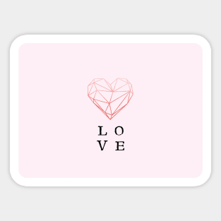 Love with heart Sticker